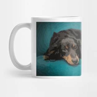 Cute Dachshund Digital Painting Mug